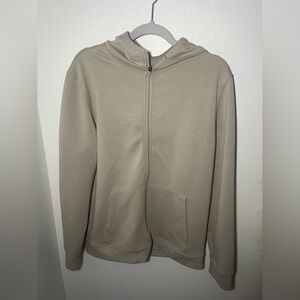 Men’s 90 Degree By Reflex Tan Zip Up Sweater with Hood